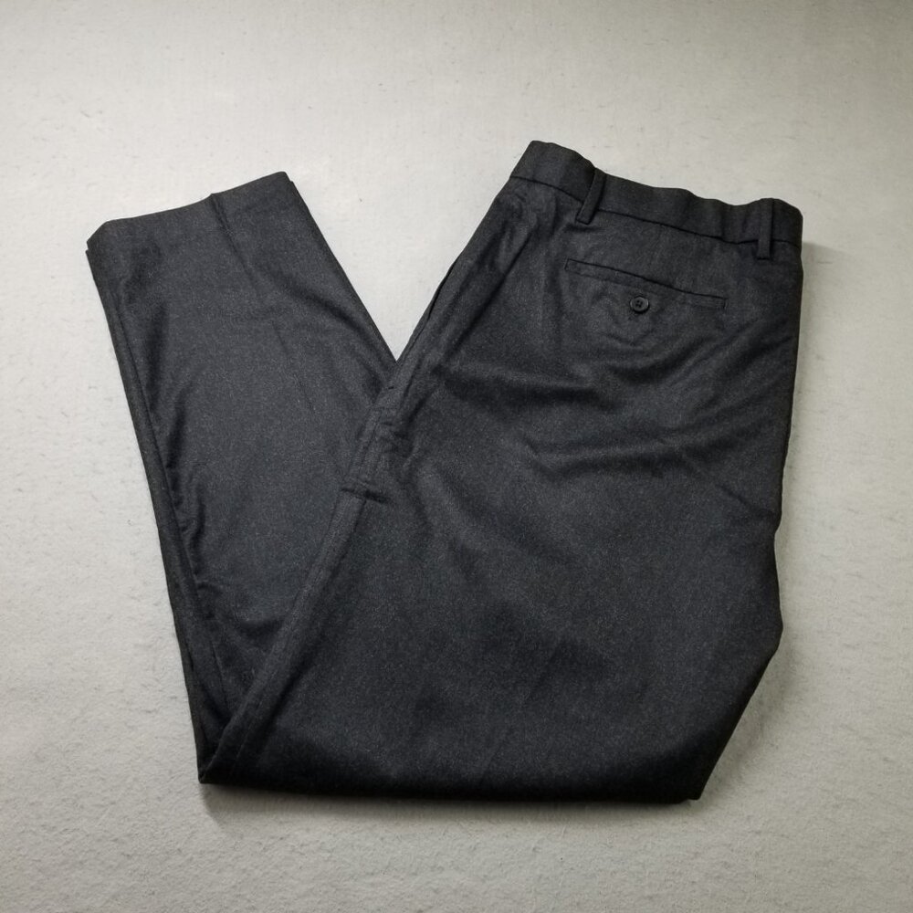 Banana Republic Pants Mens Gray Tapered Soft Virgin Wool Vitale Flannel 120's - Picture 3 of 12